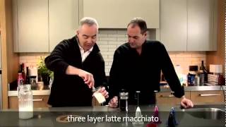 aerolatte  milk frother makes three layer caffè latte macchiato [upl. by Nnylylloh]