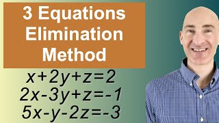 Solving Systems of 3 Equations Elimination [upl. by Ik217]