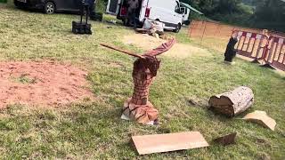 A fabulous range of wooden sculpture at Caerleon festival 2024 [upl. by Anawahs778]