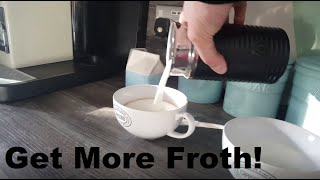 How to Get More Froth from Your Nespresso Coffee Aeroccino  Nespresso tips and help [upl. by Keen224]