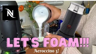 How To Foam Milk With Aeroccino 3 Make Coffee With Foam Tips amp Tricks  Easy Foamed Latte Recipe [upl. by Enttirb]