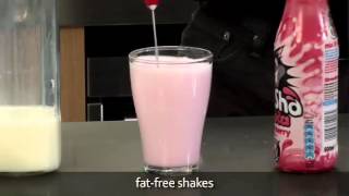 How to make a fat free milkshake using an aerolatte milk frother [upl. by Reinnej]