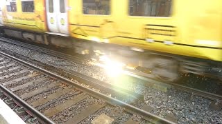 Merseyrail 507 009 making arcs at Birkdale station [upl. by Rebane]